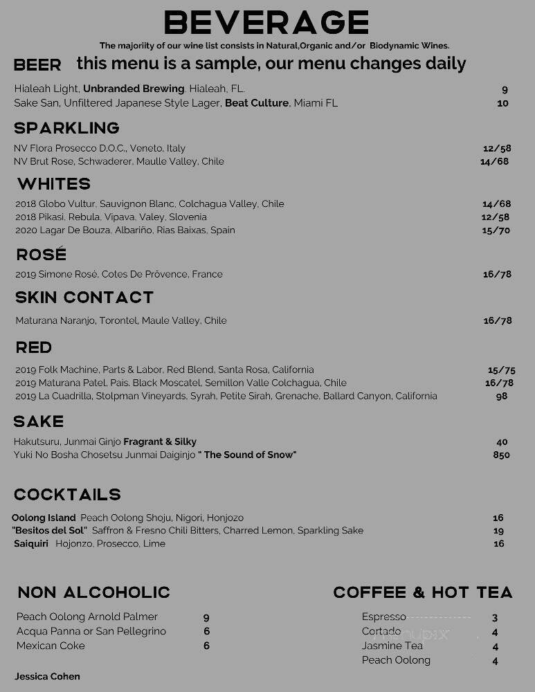 Menu page 2