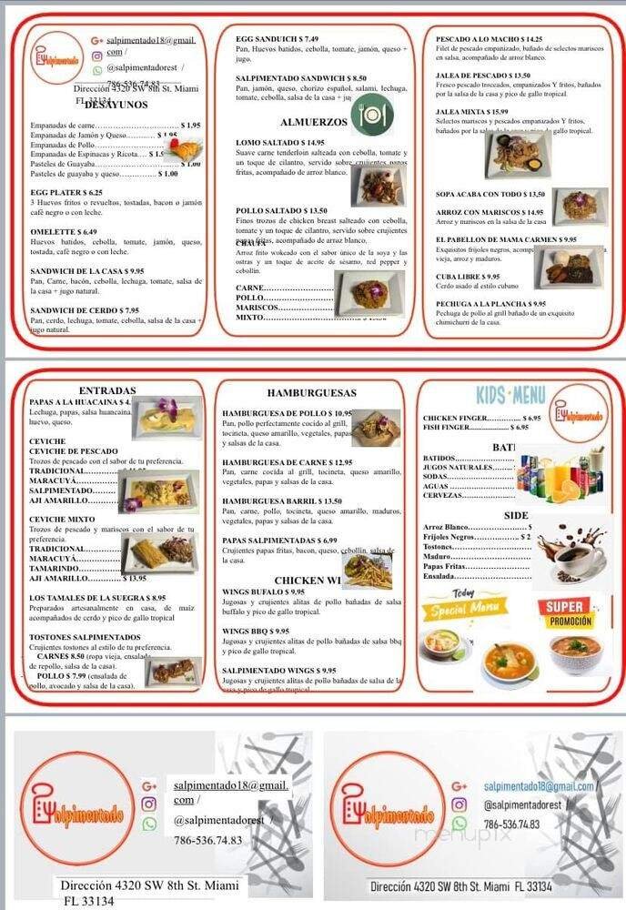 Menu page 1