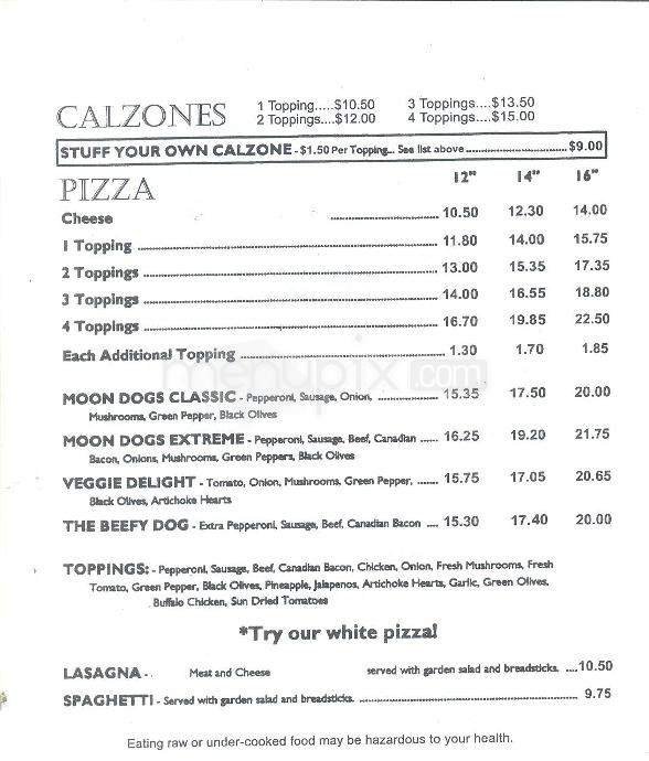Menu page 2