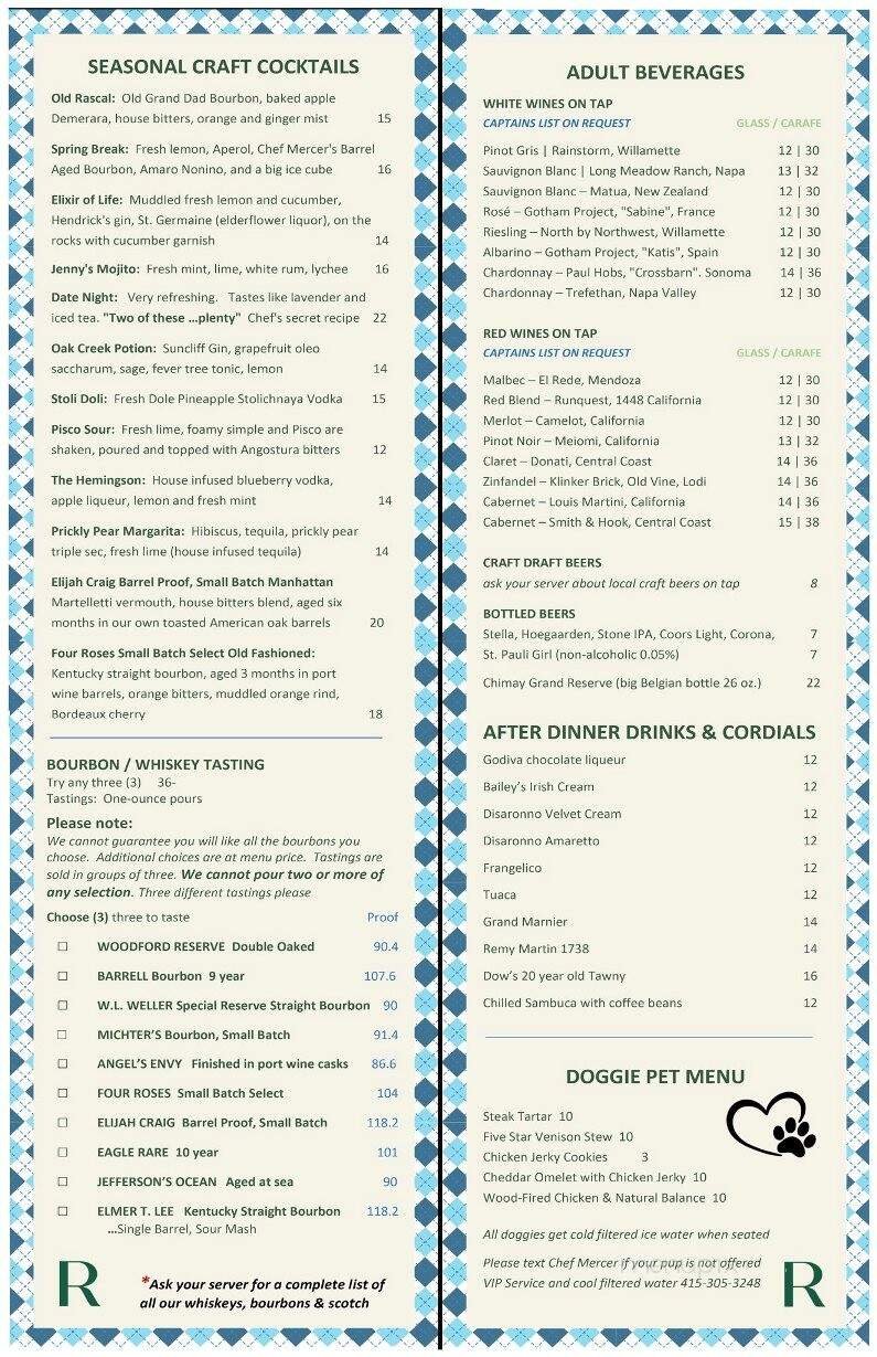 Menu page 1
