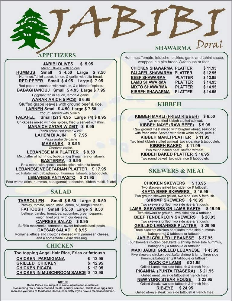 Menu page 1