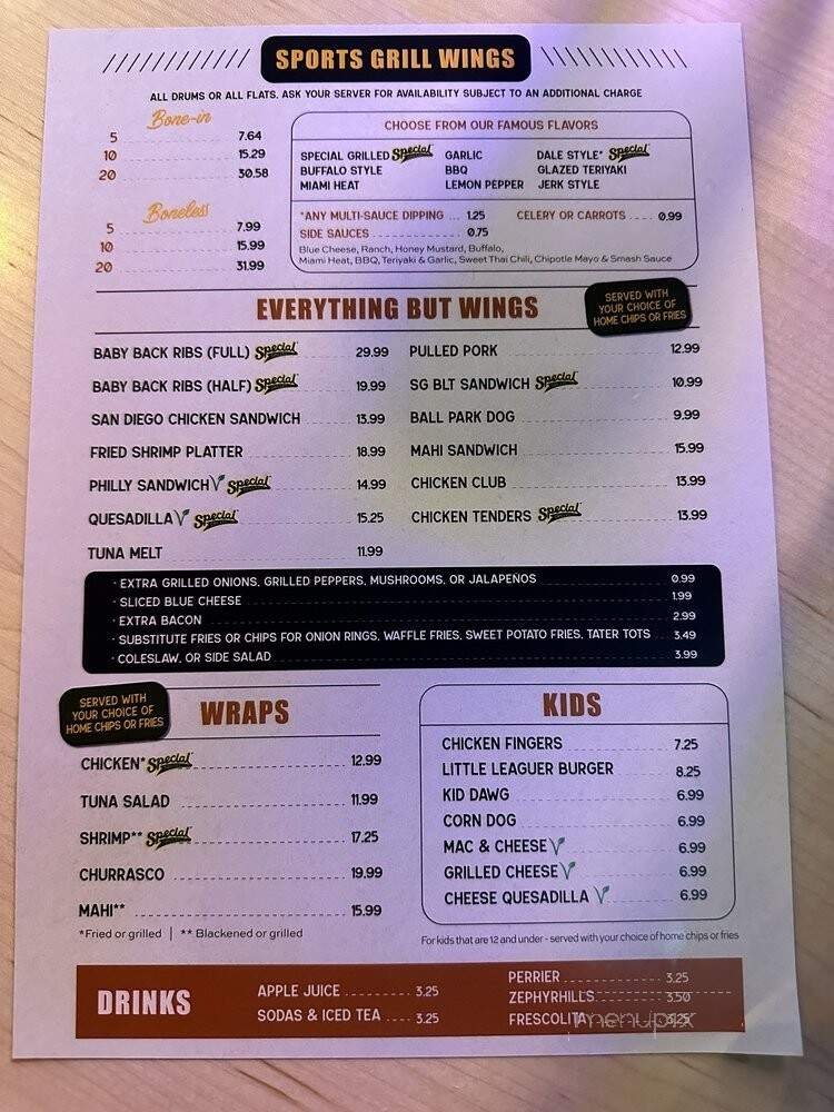 Menu page 2