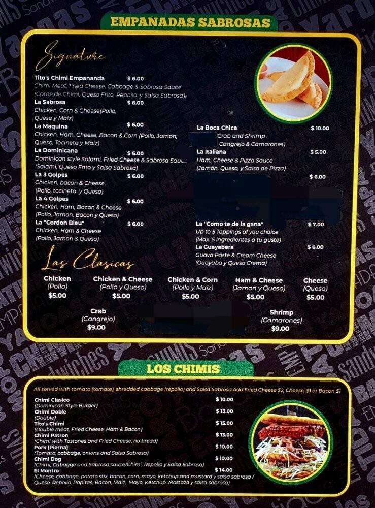 Menu page 1