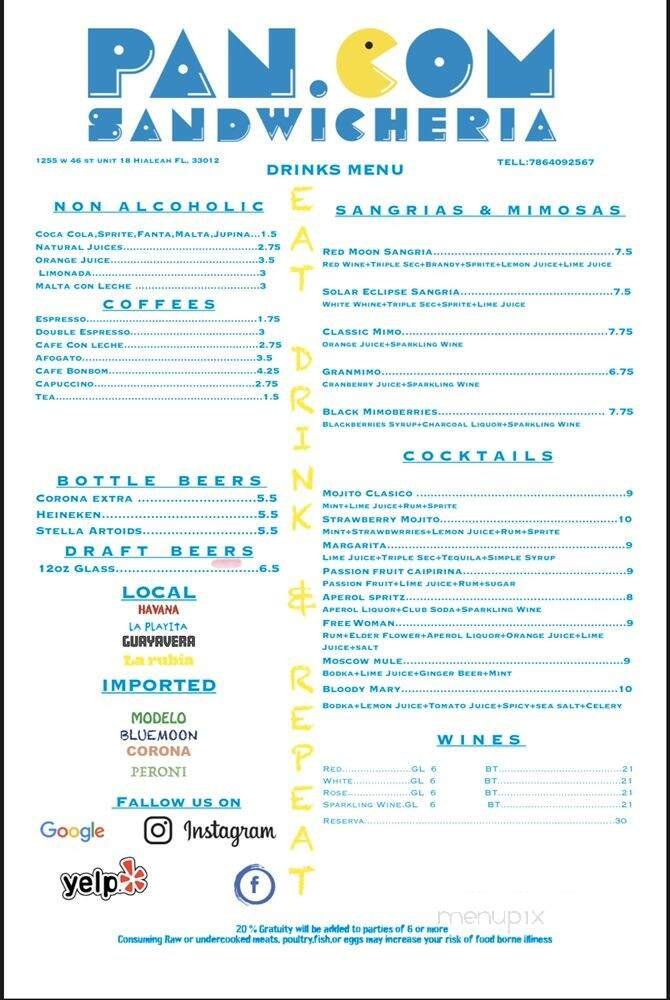 Menu page 1