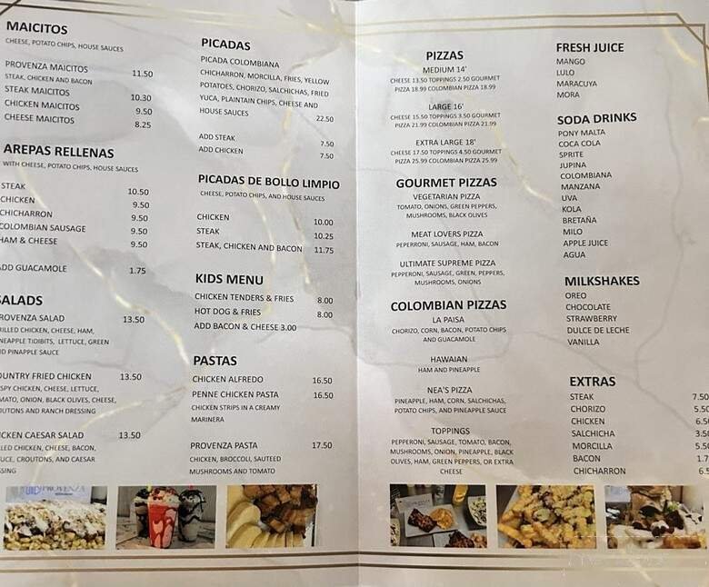 Menu page 2