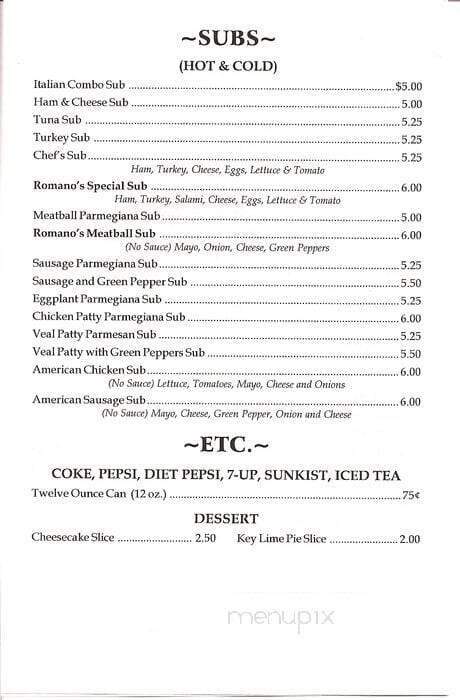 Menu page 1