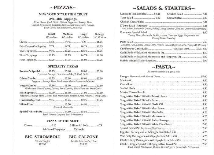 Menu page 2