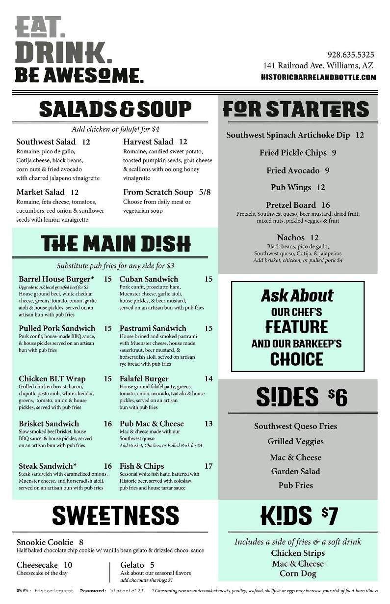 Menu page 1