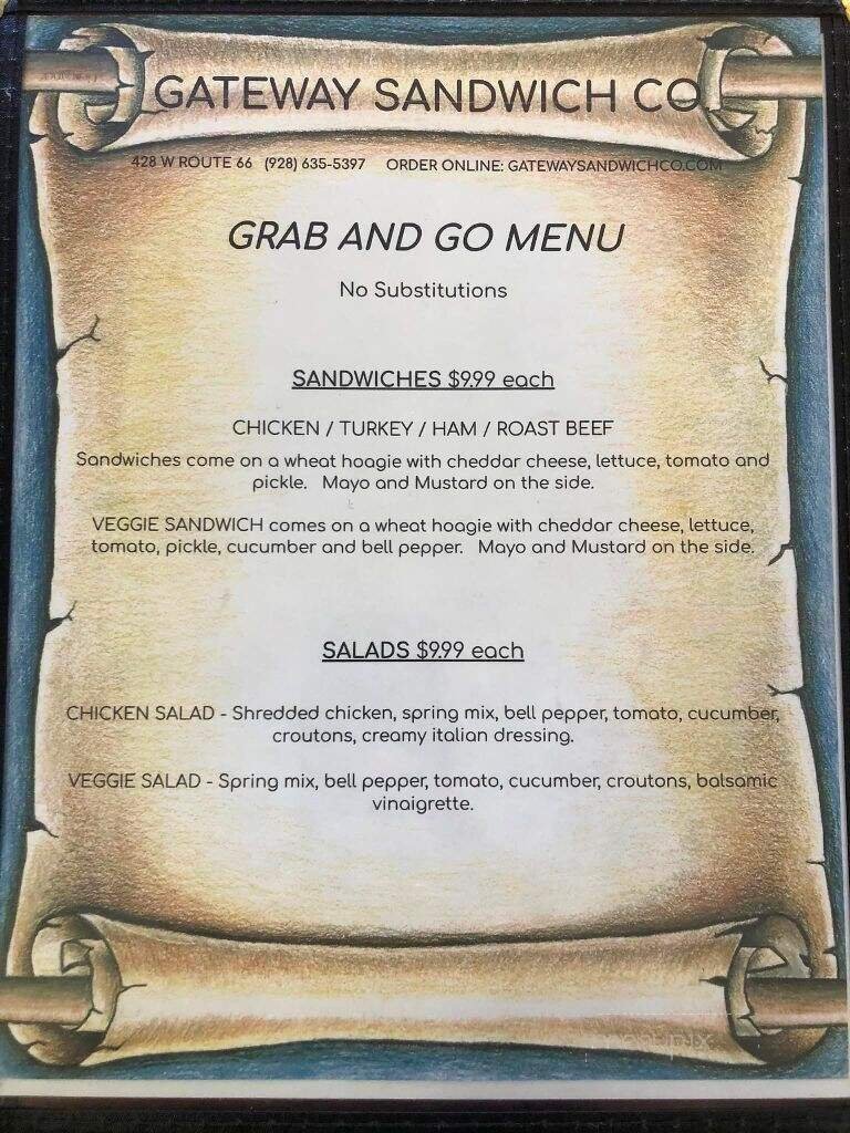 Menu page 1