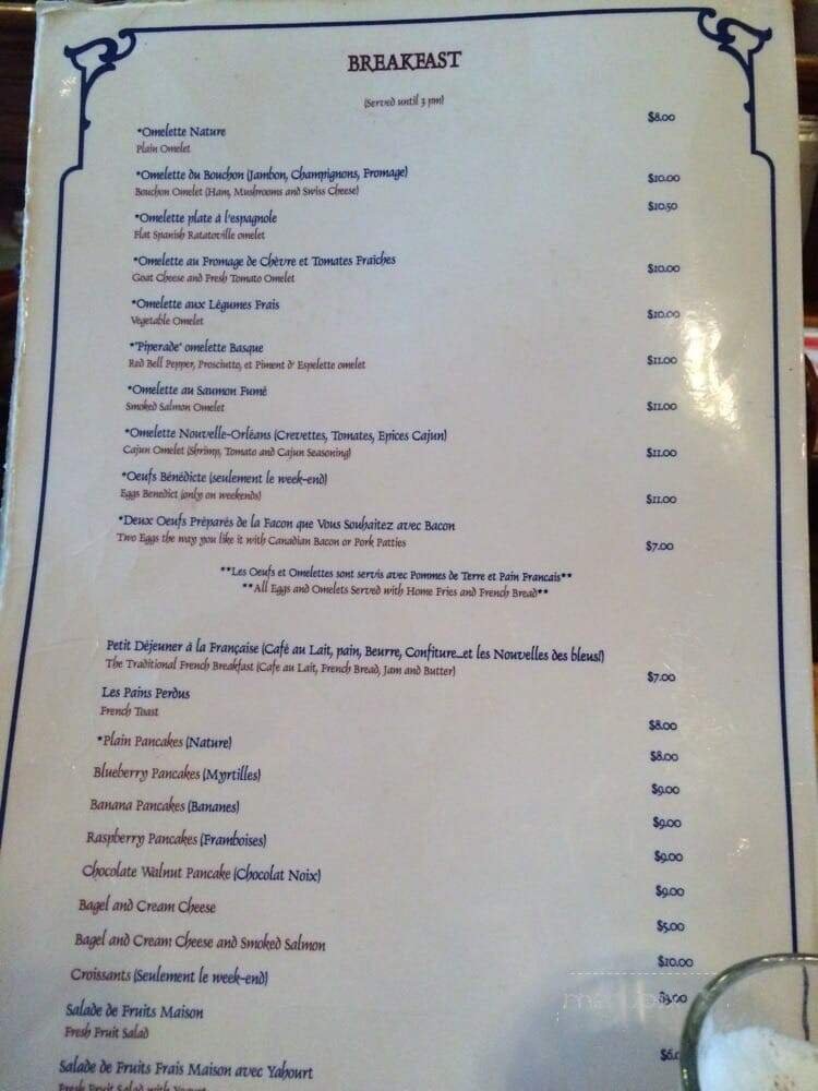 Menu page 1