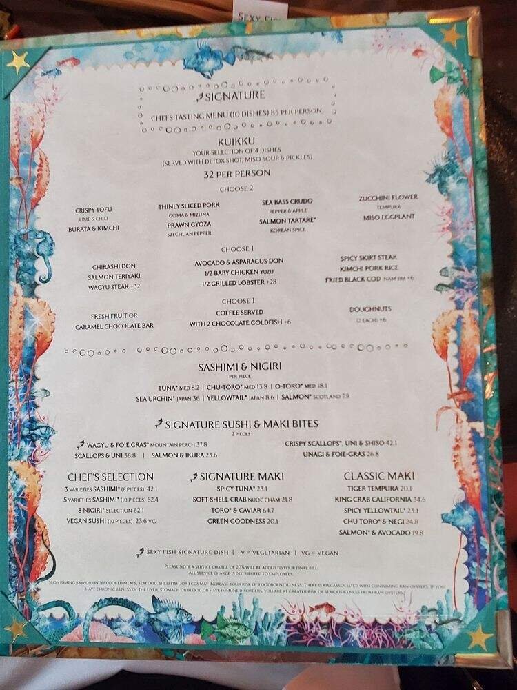 Menu page 1