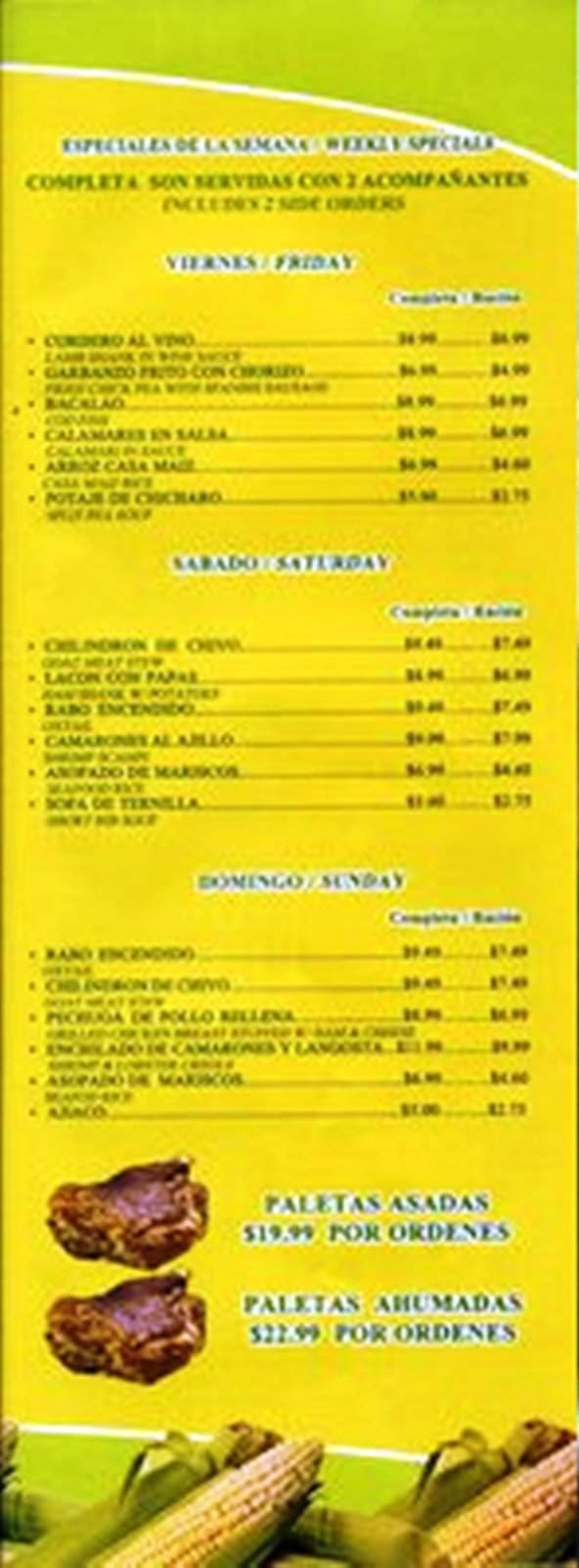 Menu page 2