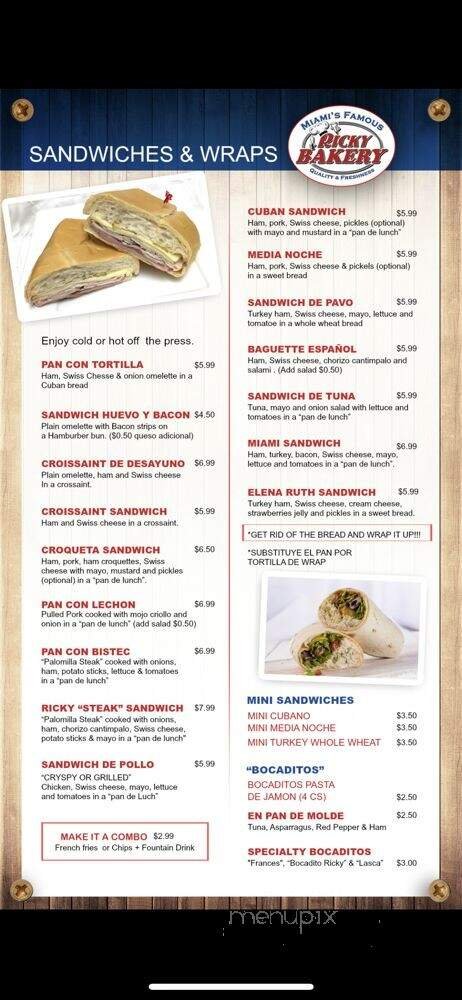 Menu page 2