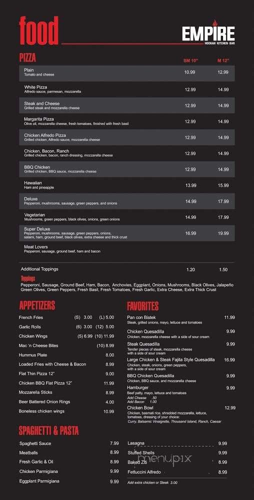 Menu page 1