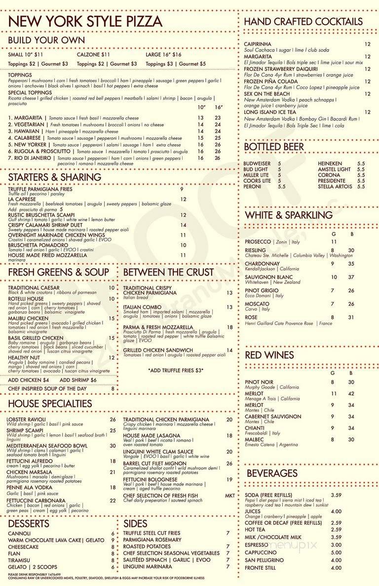 Menu page 1