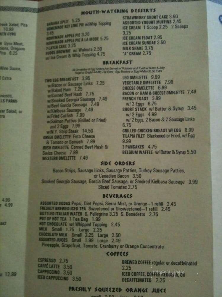 Menu page 1