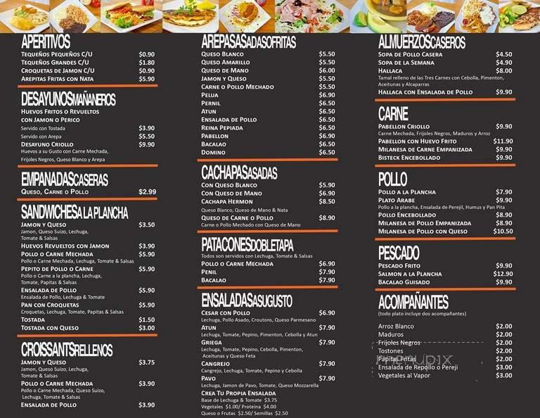 Menu page 1