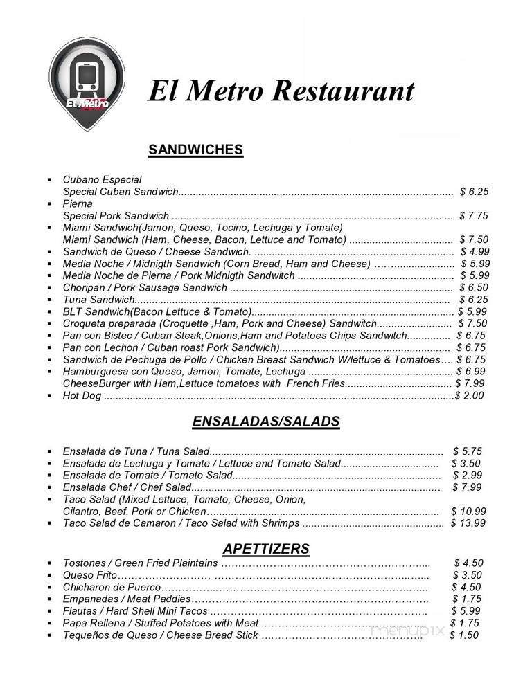Menu page 2