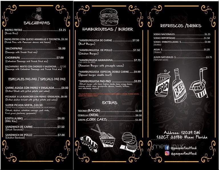 Menu page 1