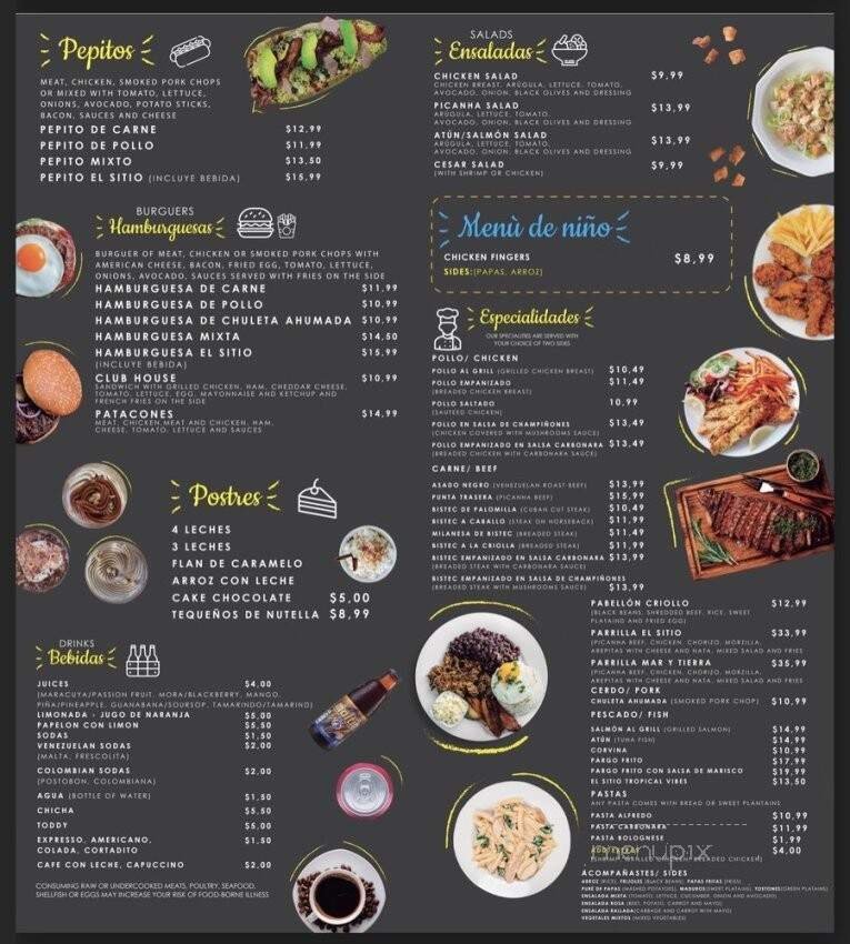 Menu page 1