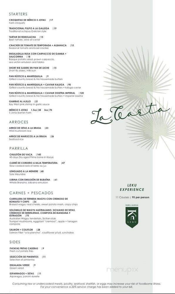 Menu page 1