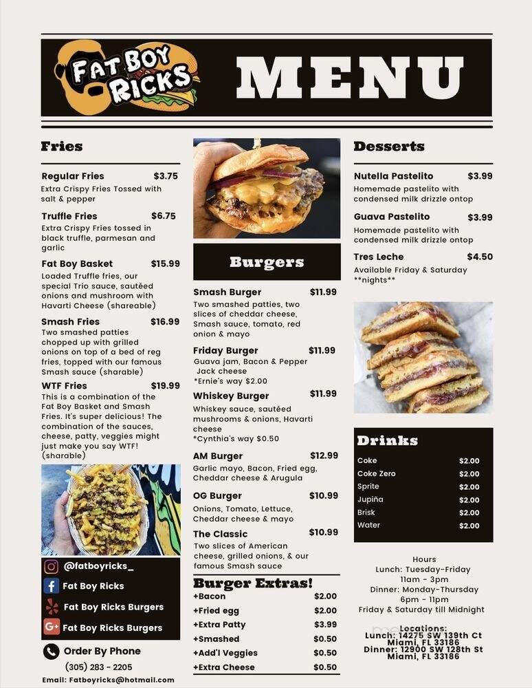Menu page 1