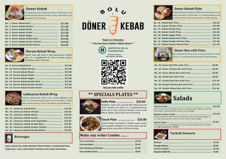 Menu page 1