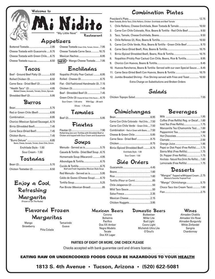 Menu page 1