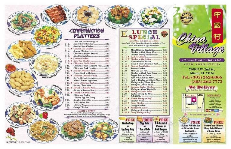 Menu page 1