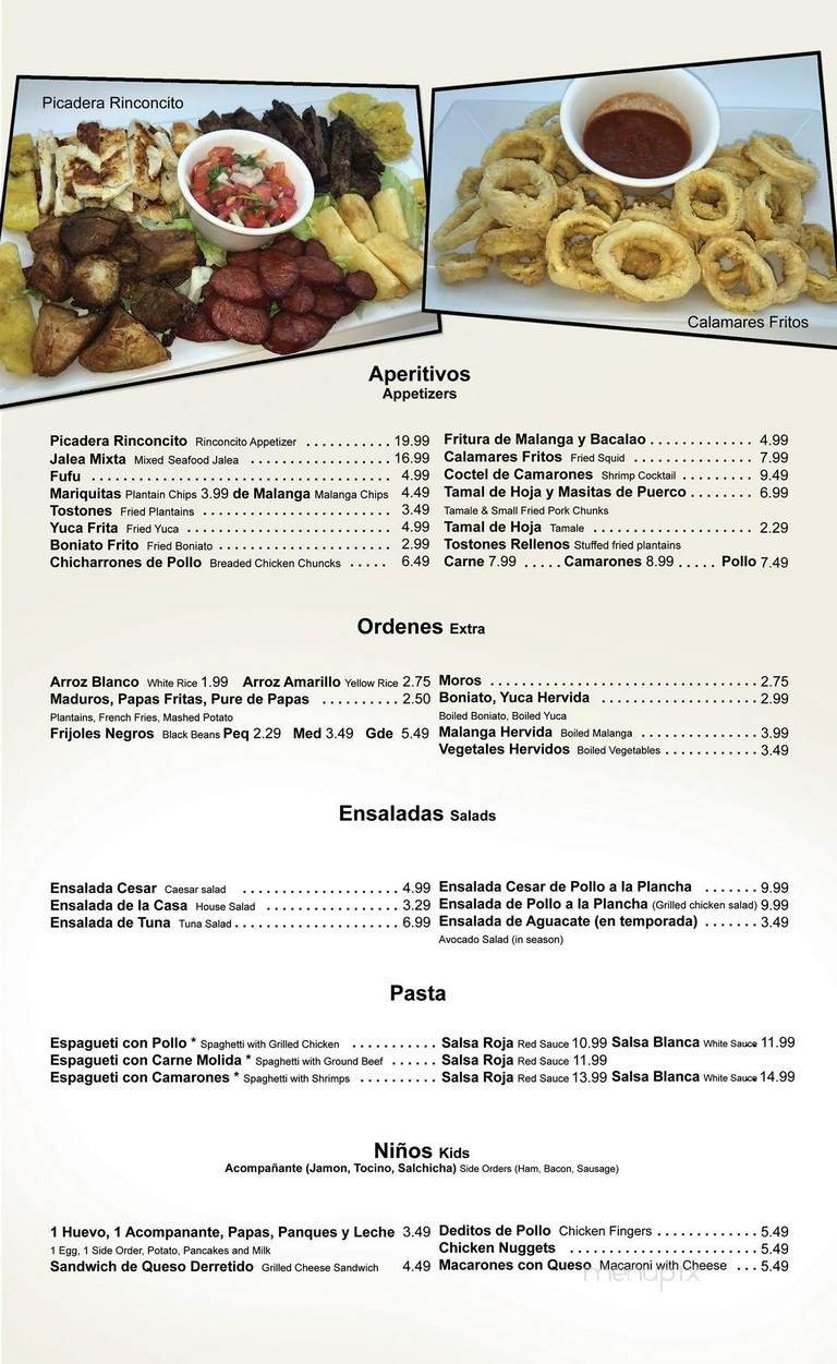 Menu page 2