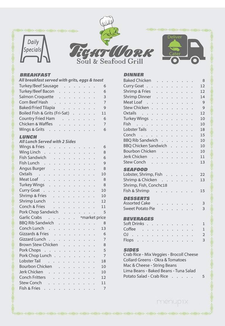 Menu page 1