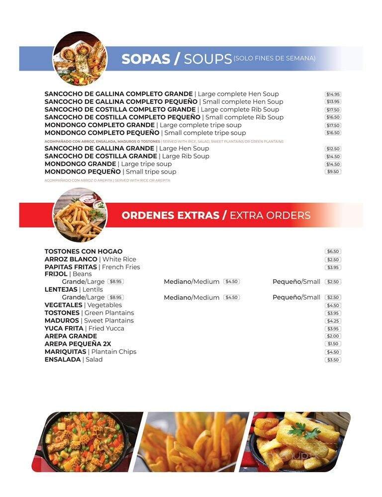 Menu page 1