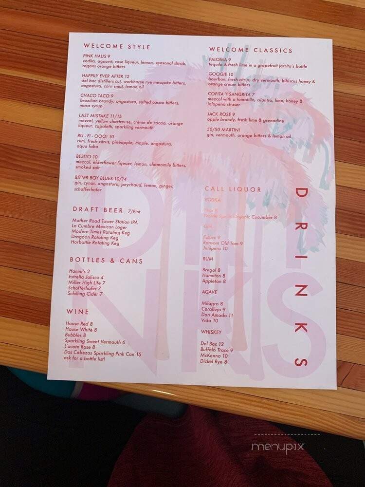 Menu page 1