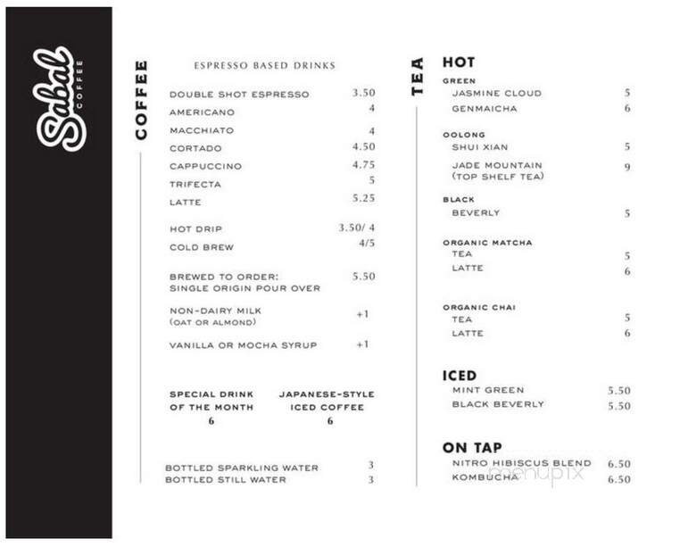 Menu page 1