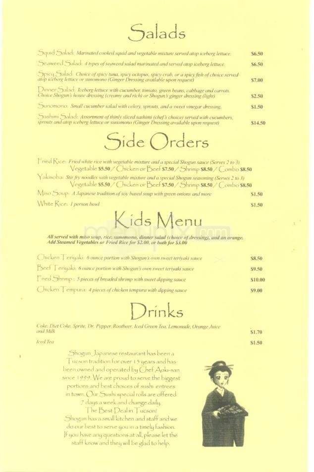 Menu page 8
