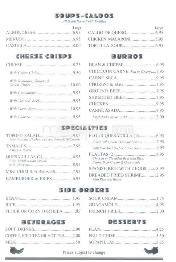 Menu page 2