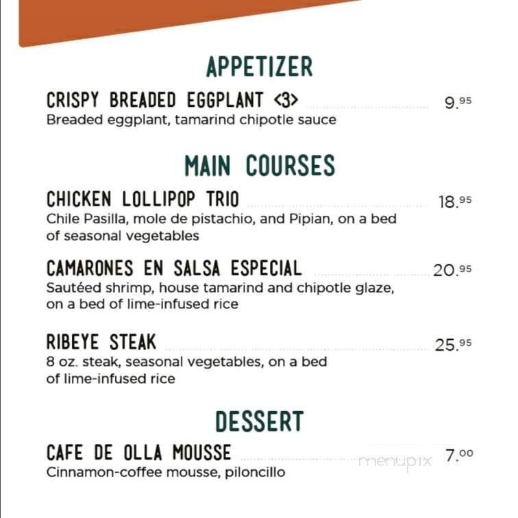 Menu page 1