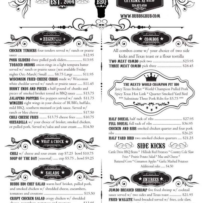 Menu page 3