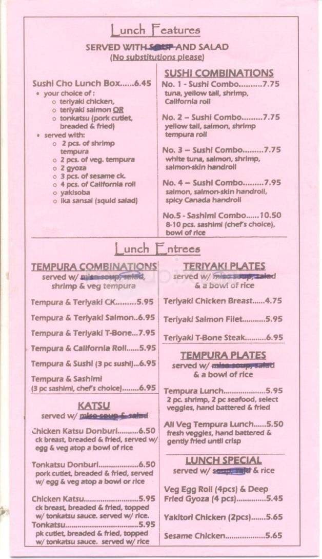 Menu page 6