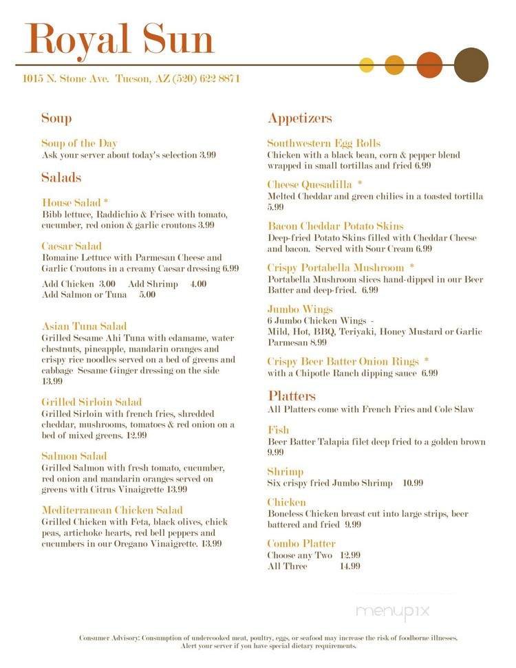 Menu page 1