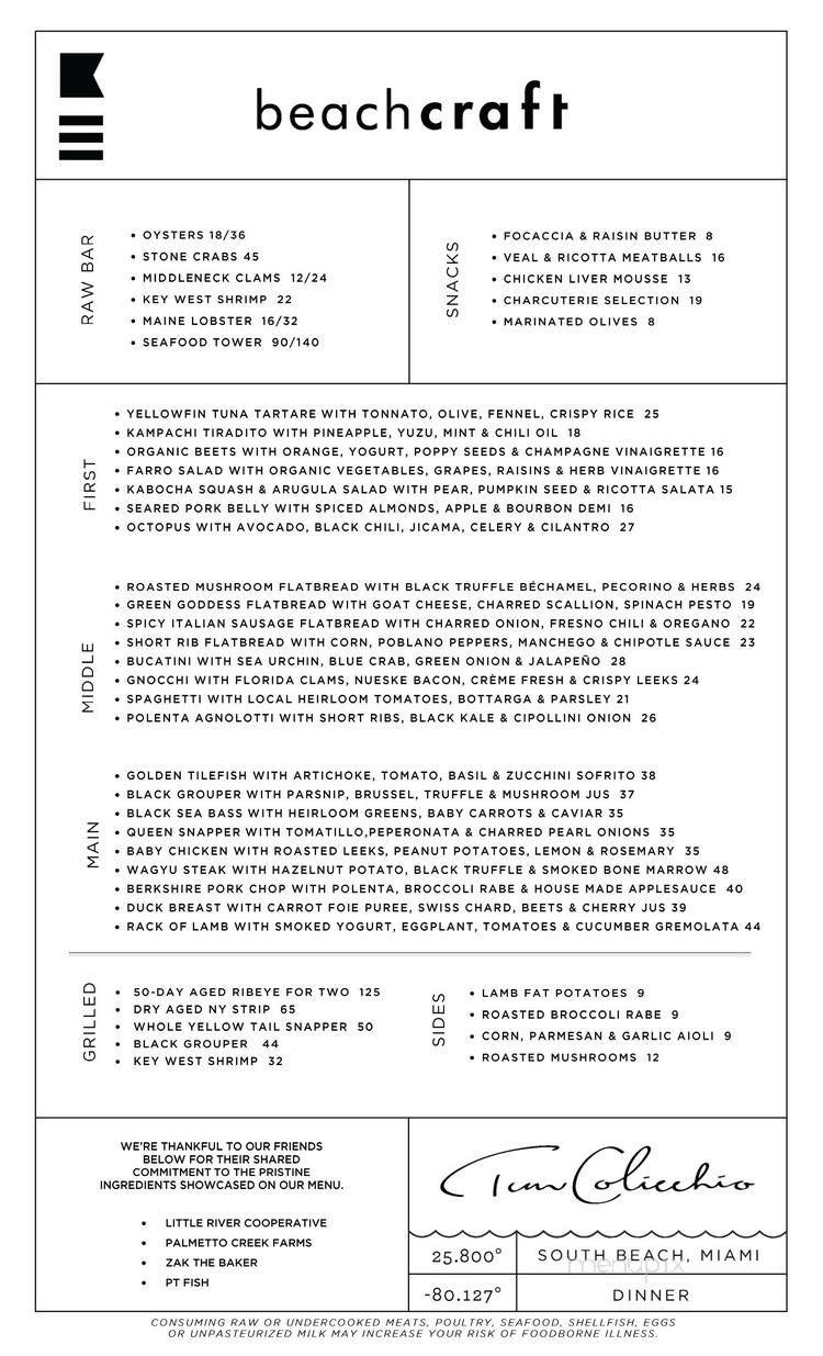 Menu page 1