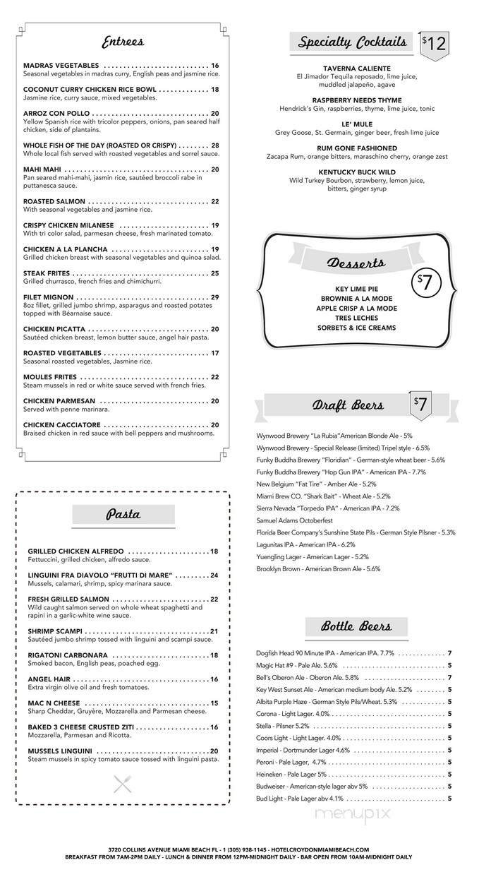Menu page 1