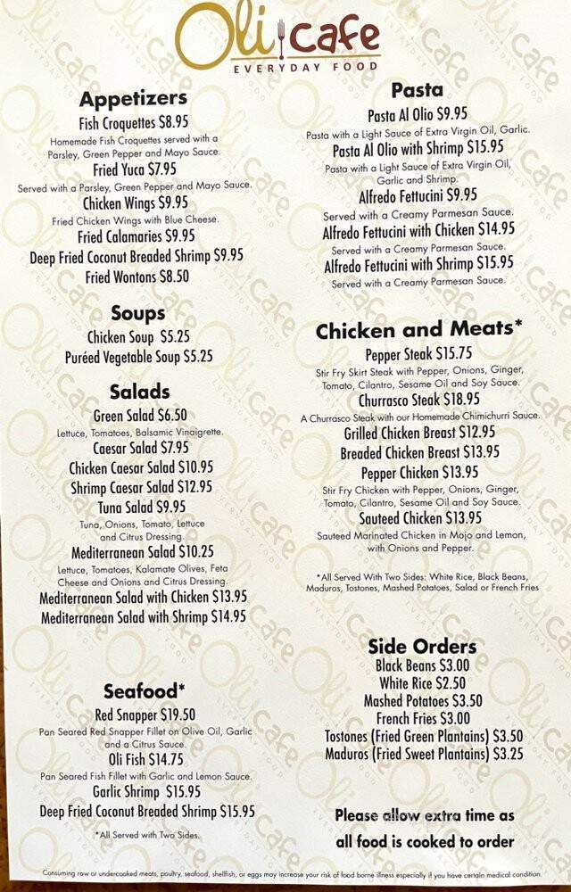 Menu page 1