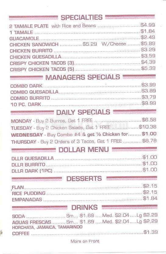 Menu page 2