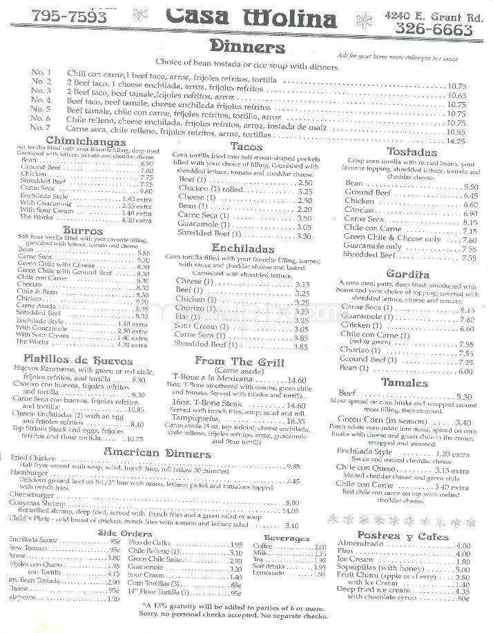 Menu page 2