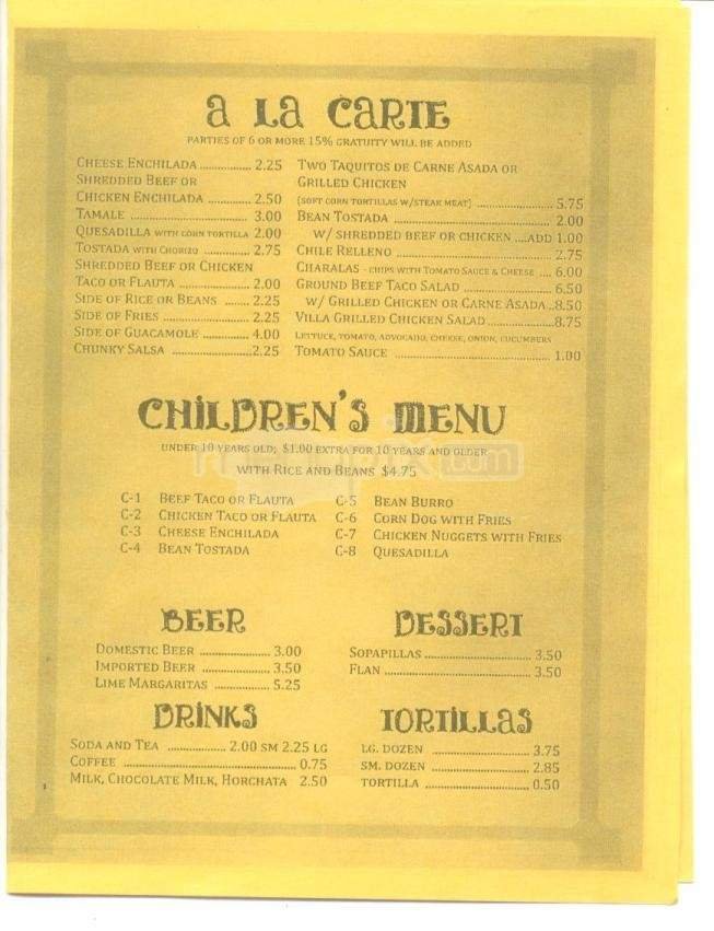 Menu page 3