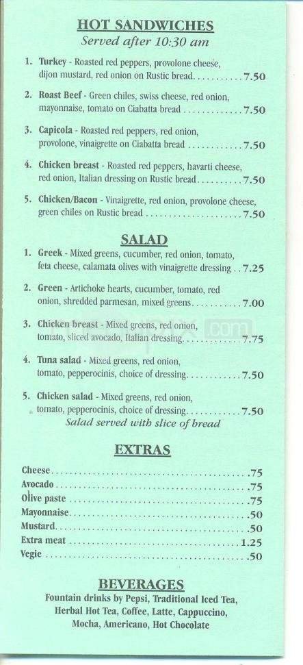 Menu page 6