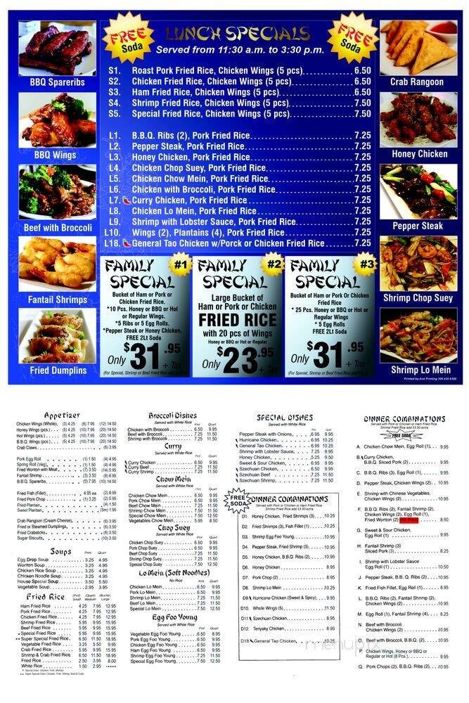 Menu page 1