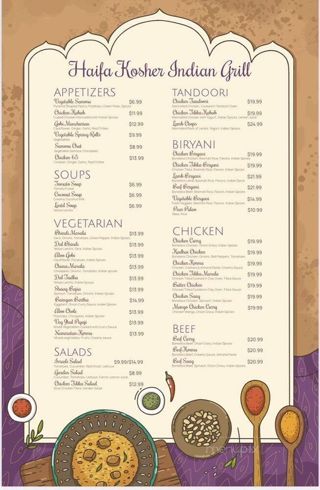 Menu page 1