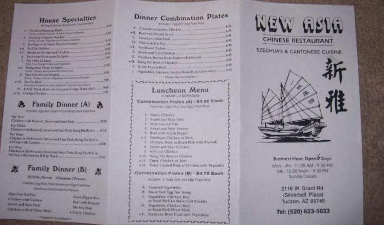 Menu page 1